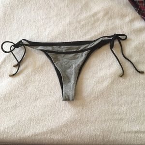 Sofia by ViX Gray Black T-Shirt Bikini Bottoms L